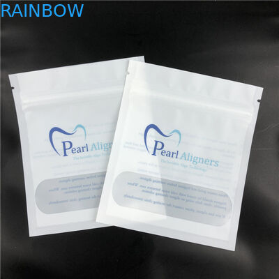 مات الأسود الأقواس المحاذاة أكياس مسطحة مايلر زيبلوك واضح الجبهة لإكسسوارات الأسنان