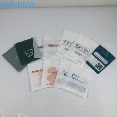 مات الأسود الأقواس المحاذاة أكياس مسطحة مايلر زيبلوك واضح الجبهة لإكسسوارات الأسنان