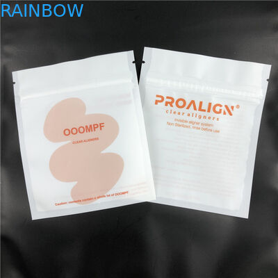 مات الأسود الأقواس المحاذاة أكياس مسطحة مايلر زيبلوك واضح الجبهة لإكسسوارات الأسنان