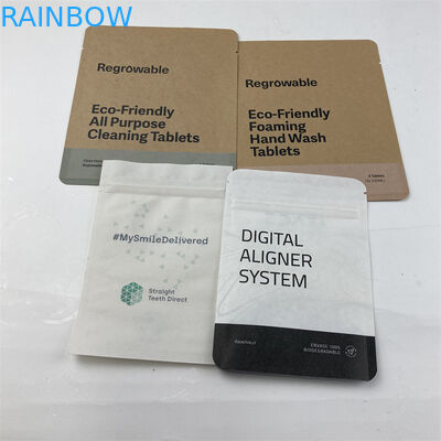 حقيبة ورقية للطباعة الرقمية قابلة للتسميد صديقة للبيئة للأغذية الصف للحلوى الخفيفة