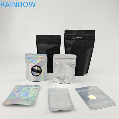 أكياس تغليف Ziplock القابلة للإغلاق ضد الأطفال ، واضحة الجبهة احباط الظهر الصالحة للأكل للأغذية