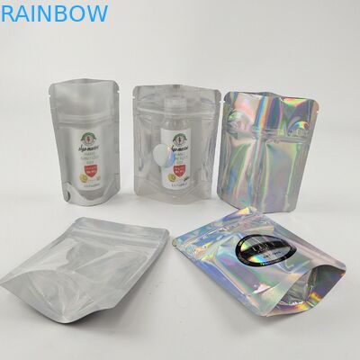 أكياس تغليف Ziplock القابلة للإغلاق ضد الأطفال ، واضحة الجبهة احباط الظهر الصالحة للأكل للأغذية