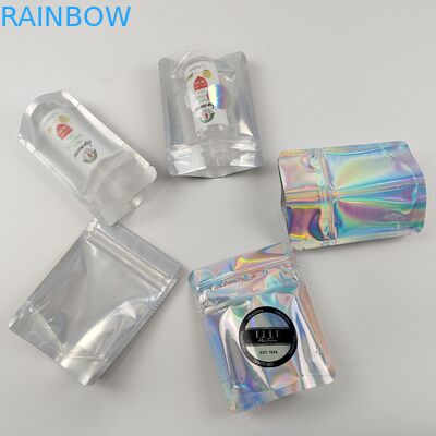 أكياس تغليف Ziplock القابلة للإغلاق ضد الأطفال ، واضحة الجبهة احباط الظهر الصالحة للأكل للأغذية