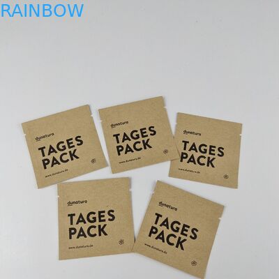 طباعة مخصصة أكياس ورق كرافت قابلة للتحلل الحيوي MOPP 3 أكياس مختومة جانبية