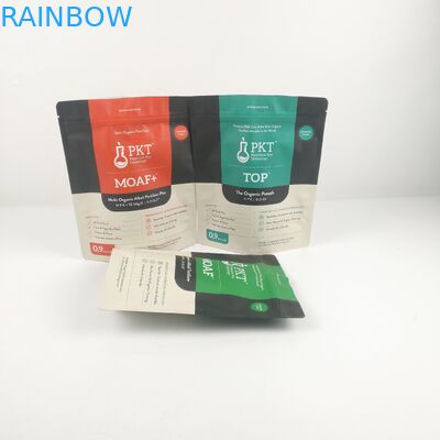 أكياس التعبئة والتغليف الألومنيوم الوقوف وجبات خفيفة التوابل التبغ أكياس زيبلوك إعادة إحكام الغلق