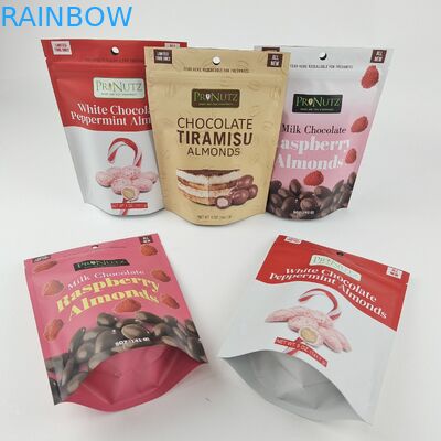 أكياس التعبئة والتغليف الألومنيوم الوقوف وجبات خفيفة التوابل التبغ أكياس زيبلوك إعادة إحكام الغلق