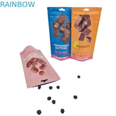 حقيبة تغليف المواد الغذائية الملونة الوقوف أكياس الألومنيوم احباط مايلر الرمز البريدي قفل الغذاء الصف