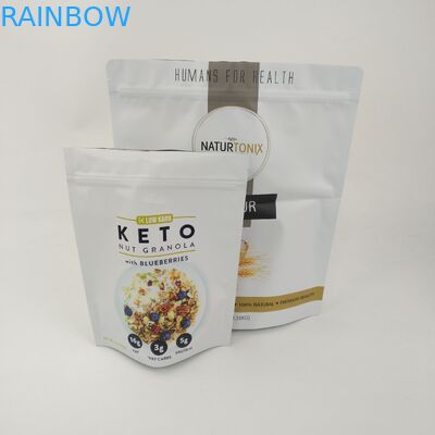 3.5g حقيبة تغليف أغذية صالحة للأكل مايلر الوقوف الحقائب مع نافذة زيبر