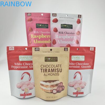 3.5g حقيبة تغليف أغذية صالحة للأكل مايلر الوقوف الحقائب مع نافذة زيبر