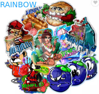 كيس تغليف أغذية صالح للأكل ناعم الملمس 3.5 جرام أكياس مايلر ذات شكل خاص من البسكويت