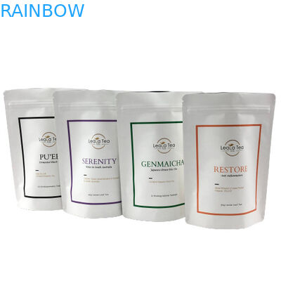 شعار مخصص حبوب البن البيضاء الشاي أكياس رقائق الألومنيوم مايلر رائحة إثبات