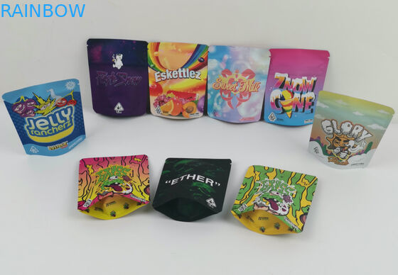 CBD Weed Marijuana Packaging Bag 420 الطباعة الرقمية Doypack Die Cut Herbal Incense