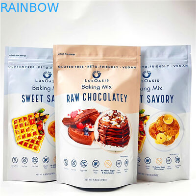 المطبوعة الغذاء الصف مايلر الحقيبة كوكي كعكة وجبة خفيفة حقيبة التعبئة والتغليف البريدي قفل مغلفة