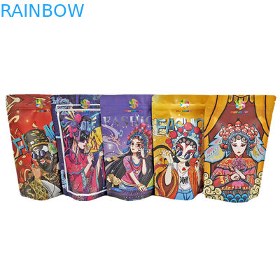 كيس رقائق بلاستيك قابل للأكل بسحاب 100 جرام للحلوى / وجبة خفيفة / القهوة / أكياس مايلر أغذية الحيوانات الأليفة