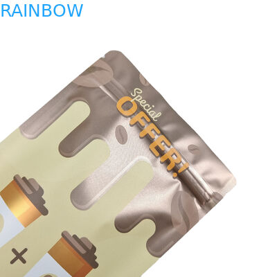 كيس رقائق بلاستيك قابل للأكل بسحاب 100 جرام للحلوى / وجبة خفيفة / القهوة / أكياس مايلر أغذية الحيوانات الأليفة