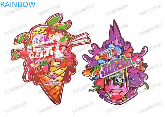 الهولوغراف مخصص على شكل الألومنيوم لينة اللمس 3.5g تغليف المواد الغذائية أكياس مايلر يموت قطع الحقائب