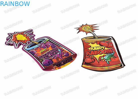 أكياس خاصة مقاومة للرائحة على شكل خاص مع Ziplock Custom 28g 14g 7g 3.5g Die Cut Snack Bag Packaging