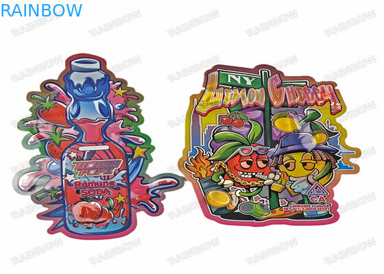 أكياس خاصة مقاومة للرائحة على شكل خاص مع Ziplock Custom 28g 14g 7g 3.5g Die Cut Snack Bag Packaging