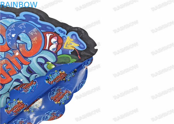 يموت قطع غير النظامية 3.5g حقيبة الوجبات الخفيفة الخاصة على شكل أكياس البلاستيك زيبلوك التعبئة والتغليف مايلر