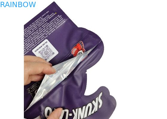 كيس رقائق زيبلوك بلاستيكي غير منتظم الشكل مقطوع بالقالب 3.5 جرام 7 جرام 14 جرام