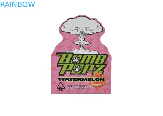 أكياس بلاستيكية مانعة لتسرب الأطفال 3.5 جرام من أكياس مايلر زيبلوك مقطوعة بشكل خاص غير منتظم