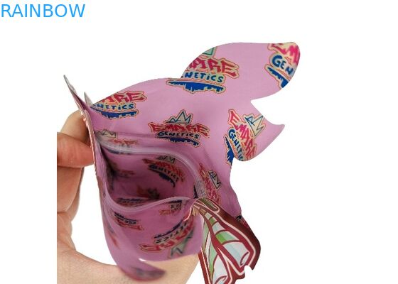 أكياس بلاستيكية مانعة لتسرب الأطفال 3.5 جرام من أكياس مايلر زيبلوك مقطوعة بشكل خاص غير منتظم