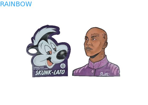 أكياس قفل الرمز البريدي على شكل خاص قابلة لإعادة الإغلاق 3.5 جرام - 28 جرام أكياس مقاومة للرائحة