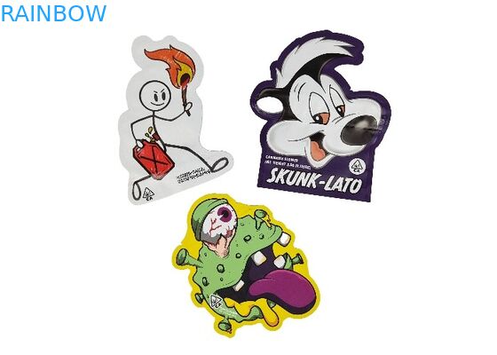 أكياس قفل الرمز البريدي على شكل خاص قابلة لإعادة الإغلاق 3.5 جرام - 28 جرام أكياس مقاومة للرائحة