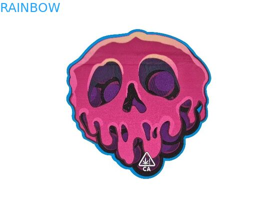 3.5 جرام - 28 جرام أكياس هولوجرام من رقائق الألومنيوم مايلر ذات لمسة نهائية غير لامعة غير منتظمة الشكل