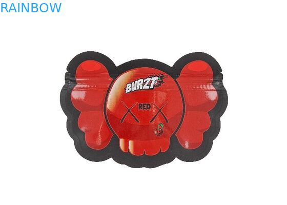 شعار مخصص مطبوع كيس بلاستيكي مقاوم للرائحة 0.125 أوقية 1 أوقية زيبلوك كيس مايلر الصالح للأكل