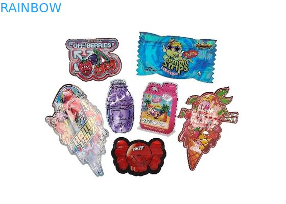 شعار مخصص مطبوع كيس بلاستيكي مقاوم للرائحة 0.125 أوقية 1 أوقية زيبلوك كيس مايلر الصالح للأكل