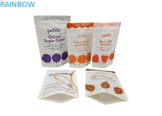 الحقائب القابلة للتحلل الحيوي تصميم مخصص أكياس ورق الكرافت لتغليف القهوة