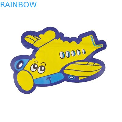 أكياس مايلر زيبلوك المقاومة للأطفال مقطوعة على شكل دائرة غير منتظمة لقوة الحلوى الغذائية