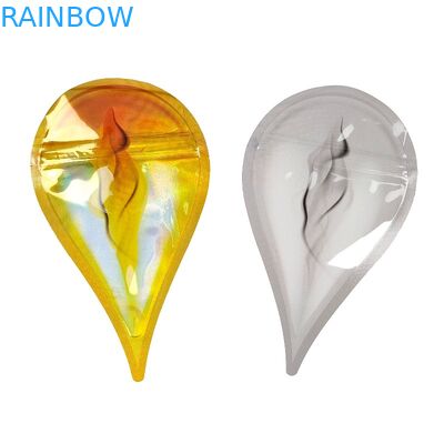 حقيبة زيبلوك مايلر المقاومة للرائحة 3.5 جرام لامعة خاصة على شكل قطع لتغليف المواد الغذائية