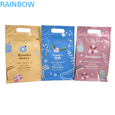 الطباعة الرقمية المخصصة العلامة التجارية الخاصة هدية سبا الطبيعية إبسوم الملح ملح الحمام حقيبة التعبئة والإغراء