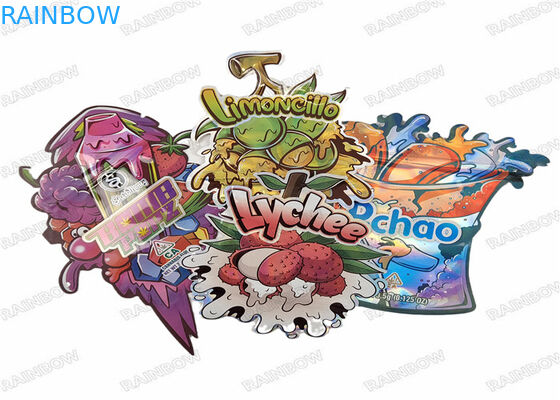 3.5 غرام الطباعة الرقمية القابلة للأكل طعام التعبئة والتغليف الوقوف الحقيبة زيبلوك الرائحة الصلبة أكياس بلاستيكية