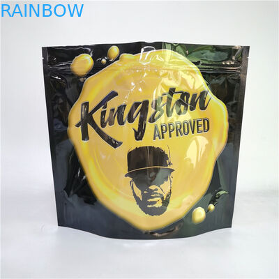 كيس الطباعة الرقمية 3.5G 1LB Soft Touch كيس هولوغرافي عالية الحاجز الرائحة ضد الاطفال ضد السحب الرفيع