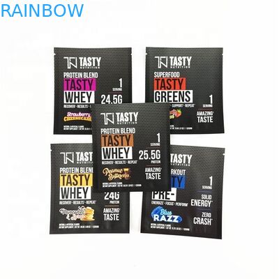 حقيبة بلاستيكية مخصصة طباعة حفرة أكياس التغليف الغذائي مع سحاب