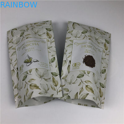 أكياس الطباعة الرقمية المخصصة شعار الذهب المعدني أكياس حزم الشاي