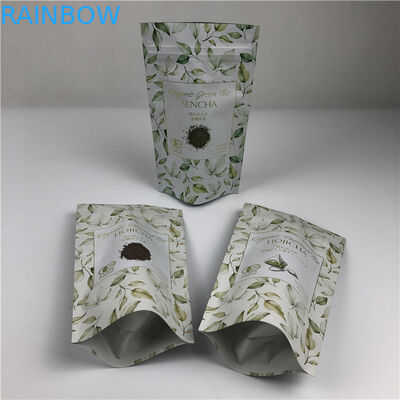 أكياس الطباعة الرقمية المخصصة شعار الذهب المعدني أكياس حزم الشاي