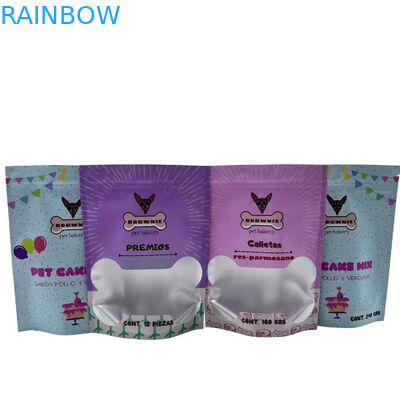 حقيبة طعام الحيوانات الأليفة ذات السحاب في ألوان CMYK لتخزين طعام الحيوانات الأليفة طويل الأمد