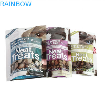 حقيبة طعام الحيوانات الأليفة ذات السحاب في ألوان CMYK لتخزين طعام الحيوانات الأليفة طويل الأمد