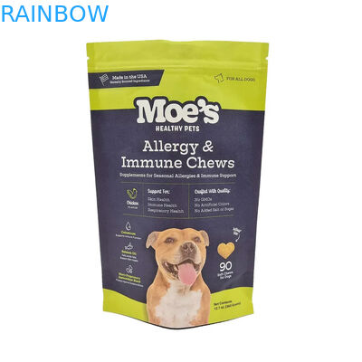 كيس غذاء للحيوانات الأليفة قابلة لإعادة الاستخدام للتغليف الوقائي مع قفل سحب