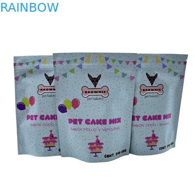 كيس غذاء للحيوانات الأليفة قابلة لإعادة الاستخدام للتغليف الوقائي مع قفل سحب