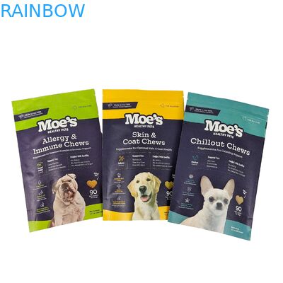 شعار مخصص مطبوع قابلة للتحلل الحيوي 100٪ عبوة عبوة قابلة لإعادة الاستخدام أكياس بلاستيكية واقفة