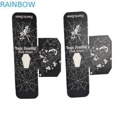 صناديق الورق السوداء المربعة ذات الجودة العالية مع نافذة مفتوحة أمامية خاصة