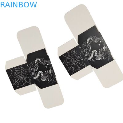 صناديق الورق السوداء المربعة ذات الجودة العالية مع نافذة مفتوحة أمامية خاصة