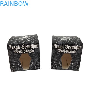 صناديق الورق السوداء المربعة ذات الجودة العالية مع نافذة مفتوحة أمامية خاصة