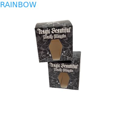 صناديق الورق السوداء المربعة ذات الجودة العالية مع نافذة مفتوحة أمامية خاصة