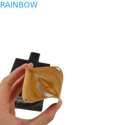 أكياس الختم المطبقة من ورق معدني مسطح مضاد للرائحة أكياس الختم الشفاء Mylar كيس النافذة المتجمدة نسيج مع ثقب معلق كيس الختم الثلاثي الجانبي